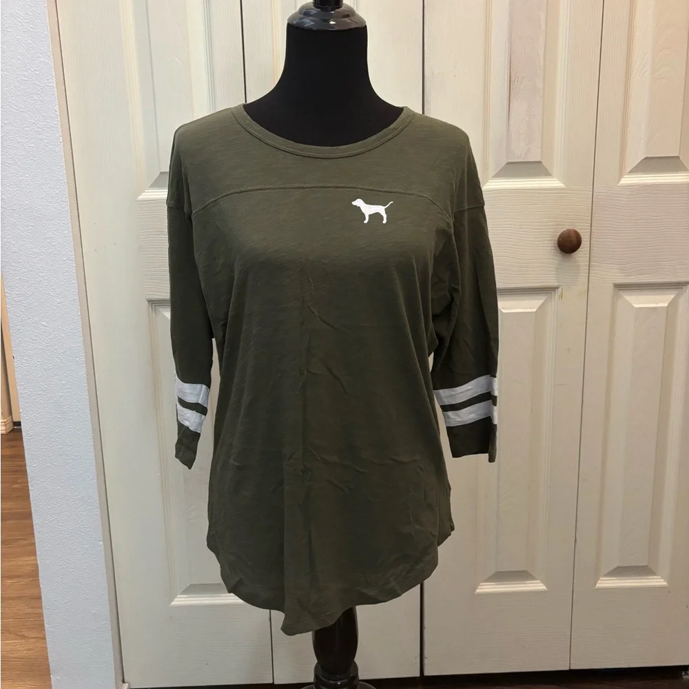 PINK Olive Green Women's Top - Picture 1 of 9